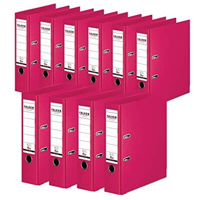 FALKEN Archivador de anillas (10 unidades), color rosa FALKEN Archivador de anillas (10 unidades), color rosa