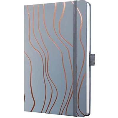 Sigel Cuaderno de notas, A5, rayado, tapa dura, 174 páginas FSC para ideas, diario y organización cierre elástico, gris Jolie Sigel Cuaderno de notas, A5, rayado, tapa dura, 174 páginas FSC para ideas, diario y organización cierre elástico, gris Jolie