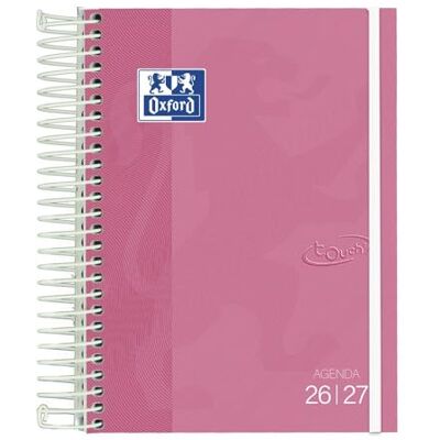 Oxford Touch, Agenda 2026 2027, Día por Página, Tapa Extradura, A5 (15x21 cm), Español, Color Fuchsia Oxford Touch, Agenda 2026 2027, Día por Página, Tapa Extradura, A5 (15x21 cm), Español, Color Fuchsia