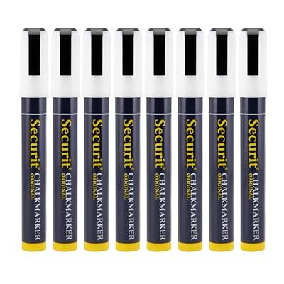 SECURIT Set de 8 Rotuladores de Tiza Líquida Para Superficies No Porosas (Pizarra, Vidrio, Metal, Espejo, etc.) Punta Ancha 7-15 mm Blanco SECURIT Set de 8 Rotuladores de Tiza Líquida Para Superficies No Porosas (Pizarra, Vidrio, Metal, Espejo, etc.) Punta Ancha 7-15 mm Blanco