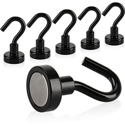 Robin Goods ® Set 6 Ganchos magnéticos potentes Imanes con capacidad de hasta 8 kg para frigorífico, hogar, oficina y taller Robin Goods ® Set 6 Ganchos magnéticos potentes Imanes con capacidad de hasta 8 kg para frigorífico, hogar, oficina y taller