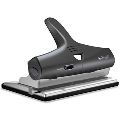 Rapesco 1205 ALU Perforadora Ajustable para 2, 3 y 4 Agujeros, Capacidad para 32 hojas, Negro Rapesco 1205 ALU Perforadora Ajustable para 2, 3 y 4 Agujeros, Capacidad para 32 hojas, Negro