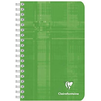 Clairefontaine Libretas de encuadernación con cable, 11 x 17 cm, 90 g, 90 hojas, varios colores, paquete de 5 Clairefontaine Libretas de encuadernación con cable, 11 x 17 cm, 90 g, 90 hojas, varios colores, paquete de 5