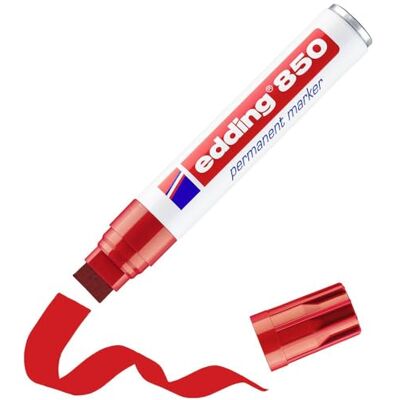 Edding 850-1 Marcador Permanente Punta Biselada 5-15 mm Rojo Edding 850-1 Marcador Permanente Punta Biselada 5-15 mm Rojo