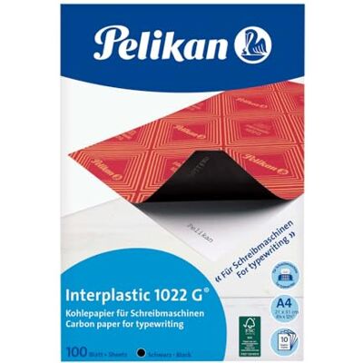 Pelikan , Papel Carbón Negro, Din A4, Revestimiento de Tinta de Cera, Para Calcar y Mecanografía, Caja de 100 Hojas Pelikan , Papel Carbón Negro, Din A4, Revestimiento de Tinta de Cera, Para Calcar y Mecanografía, Caja de 100 Hojas