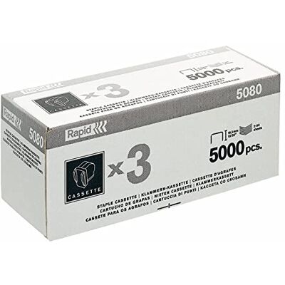 Rapid Cartucho de grapas R5080, 15000 piezas, 80 hojas, Alambre resistente, Rapid Cartucho de grapas R5080, 15000 piezas, 80 hojas, Alambre resistente,