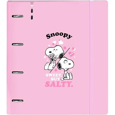 Safta SNOOPY Carpeblock con 4 Anillas de 35 mm, con Recambio, con 100 Hojas A4, Ideal para Niños de Diferentes Edades, Cómoda y Versátil, Calidad y Resistencia, 27x4x32 cm Safta SNOOPY Carpeblock con 4 Anillas de 35 mm, con Recambio, con 100 Hojas A4, Ideal para Niños de Diferentes Edades, Cómoda y Versátil, Calidad y Resistencia, 27x4x32 cm