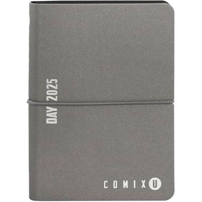 COMIX U Mini – Agenda 2025 diaria de 12 meses, con calendario, planificador, espacio para notas y apuntes, 11 x 15,3 cm, gris COMIX U Mini – Agenda 2025 diaria de 12 meses, con calendario, planificador, espacio para notas y apuntes, 11 x 15,3 cm, gris