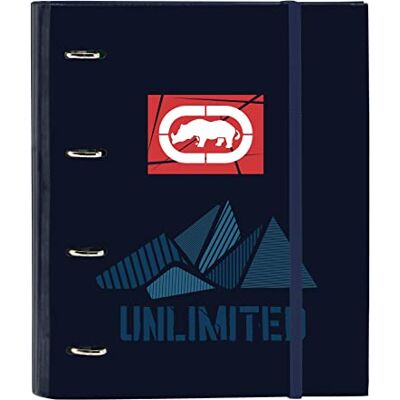 Safta ECKO UNLTD. Peaks Carpeta 4 Anillas de 35 cm con 100 Hojas A4, Ideal para Niños de Diferentes Edades, Cómoda y Versátil, Calidad y Resistencia, 27x3.5x32 cm, Color Azul marino Safta ECKO UNLTD. Peaks Carpeta 4 Anillas de 35 cm con 100 Hojas A4, Ideal para Niños de Diferentes Edades, Cómoda y Versátil, Calidad y Resistencia, 27x3.5x32 cm, Color Azul marino
