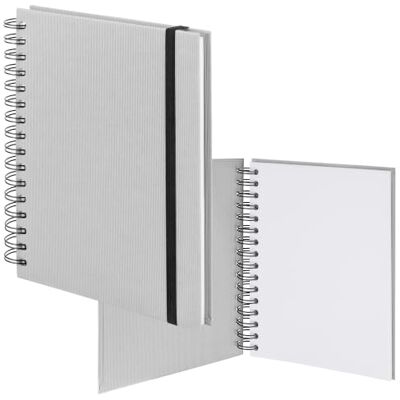 Rössler Papier S.O.H.O Wire-O Cuaderno de anillas con cinta elástica (A5, 160 páginas, 21,8 x 15,5 x 2 cm), color gris Rössler Papier S.O.H.O Wire-O Cuaderno de anillas con cinta elástica (A5, 160 páginas, 21,8 x 15,5 x 2 cm), color gris
