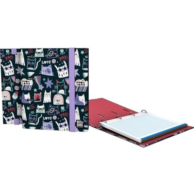 Grafoplas Archivador Anillas a5, Carpebook Bits&Bobs Miau, Incluye Recambio 90 Hojas Cuadricula 5x5 Borde Color, Lomo Curvo Ergonómico, 4 Anillas Redondas 25mm, Certificado FSC, Papelería Escolar Grafoplas Archivador Anillas a5, Carpebook Bits&Bobs Miau, Incluye Recambio 90 Hojas Cuadricula 5x5 Borde Color, Lomo Curvo Ergonómico, 4 Anillas Redondas 25mm, Certificado FSC, Papelería Escolar
