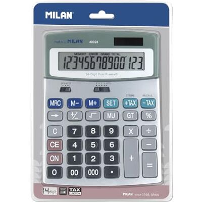 MILAN 40924BL Calculadora de sobremesa, 14 dígitos MILAN 40924BL Calculadora de sobremesa, 14 dígitos