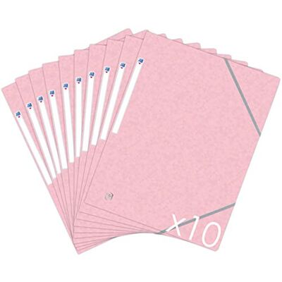 Oxford Topfile+ Carpetas de cartón (10 unidades), color rosa pastel Oxford Topfile+ Carpetas de cartón (10 unidades), color rosa pastel