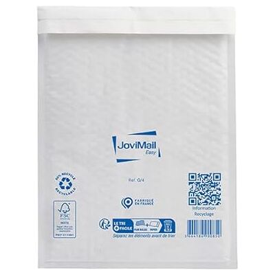 JOVIPACK JOVIMAIL Easy, bolsa acolchada, interior de burbujas, 100% reciclable, fabricada en Francia, 75 g, 240 x 330 mm, por 100 JOVIPACK JOVIMAIL Easy, bolsa acolchada, interior de burbujas, 100% reciclable, fabricada en Francia, 75 g, 240 x 330 mm, por 100