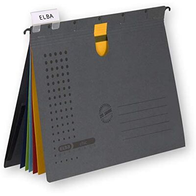 Elba Organizador de la grapadora (3 hojas de protección y 5 hojasde varios colores), antracita Elba Organizador de la grapadora (3 hojas de protección y 5 hojasde varios colores), antracita