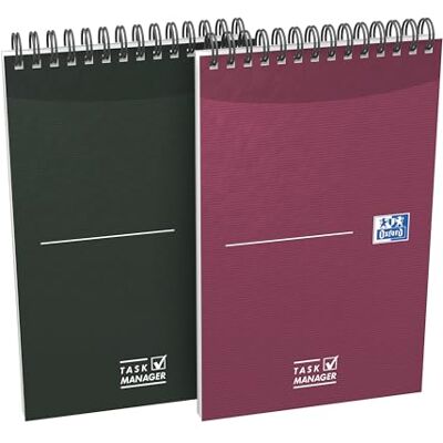 Oxford Bloc de Notas con Espiral, Planificador de Tareas Diario, Tapa Blanda, Tamaño A5 (12,5 x 20 cm), 70 Hojas, Pack 5 Libretas, Colores Surtidos Oxford Bloc de Notas con Espiral, Planificador de Tareas Diario, Tapa Blanda, Tamaño A5 (12,5 x 20 cm), 70 Hojas, Pack 5 Libretas, Colores Surtidos