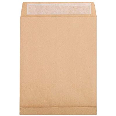Clairefontaine 274540C Caja de 250 sobres Kraft marrones de 24-260 x 330 mm con fuelle de 30 mm Autoadhesivos 120 g/m² Clairefontaine 274540C Caja de 250 sobres Kraft marrones de 24-260 x 330 mm con fuelle de 30 mm Autoadhesivos 120 g/m²