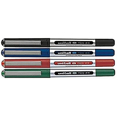 Uni-Ball UB-150 Tinta Líquida Bolígrafo Fine 0.5mm Punta Negro, Azul, Verde, Rojo Paquete de 4 Uni-Ball UB-150 Tinta Líquida Bolígrafo Fine 0.5mm Punta Negro, Azul, Verde, Rojo Paquete de 4