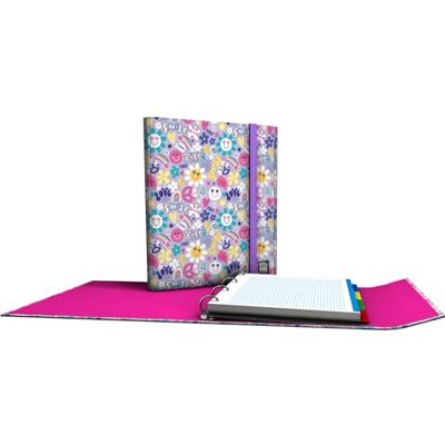 Grafoplas Carpeta con Recambio y Solapa A4, Carpeplús Smile Bits&Bobs, Incluye Separadores, Goma Elástica Cierre, Lomo Curvo Ergonómico, Papel Cudricula 5x5 90g, Certificado FSC Grafoplas Carpeta con Recambio y Solapa A4, Carpeplús Smile Bits&Bobs, Incluye Separadores, Goma Elástica Cierre, Lomo Curvo Ergonómico, Papel Cudricula 5x5 90g, Certificado FSC