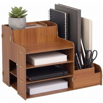 Relaxdays Carpeta archivadora , DIN A4, para oficina, marrón oscuro Relaxdays Carpeta archivadora , DIN A4, para oficina, marrón oscuro