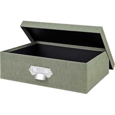 Rössler S.O.H.O. Caja con tapa 34 x 26 x 10 cm salvia Organizador de cartón para documentos DIN A4, material de oficina, manualidades y accesorios Rössler S.O.H.O. Caja con tapa 34 x 26 x 10 cm salvia Organizador de cartón para documentos DIN A4, material de oficina, manualidades y accesorios