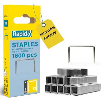 Rapid 1600 Grapas n.13/6, Acero Galvanizado, para Tapicería y Decoración Rapid 1600 Grapas n.13/6, Acero Galvanizado, para Tapicería y Decoración