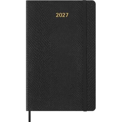 Moleskine Agenda Semanal 2027, Precioso y Ético Planner 12 Meses con Espacio para Notas, Tapa Blanda Vegana Efecto Pitòn y Caja de Regalo, Formato L 13x21 cm, Color Negro Moleskine Agenda Semanal 2027, Precioso y Ético Planner 12 Meses con Espacio para Notas, Tapa Blanda Vegana Efecto Pitòn y Caja de Regalo, Formato L 13x21 cm, Color Negro