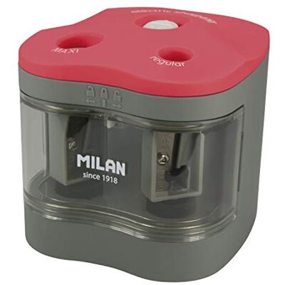 MILAN BWM10278 Sacapuntas Power Sharp, Gris/Rojo, 7 x 6.5 cm MILAN BWM10278 Sacapuntas Power Sharp, Gris/Rojo, 7 x 6.5 cm