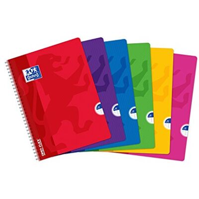 Oxford Openflex Cuaderno de espiral (A4, 180 páginas, 5 unidades), varios colores Oxford Openflex Cuaderno de espiral (A4, 180 páginas, 5 unidades), varios colores