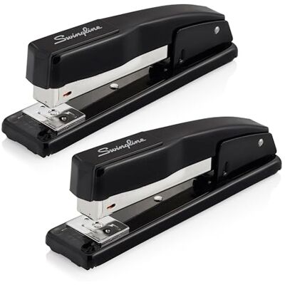 Swingline Grapadora comercial, capacidad para 20 hojas, sin atascos, metal, paquete de 2, color negro (44401AZ) Swingline Grapadora comercial, capacidad para 20 hojas, sin atascos, metal, paquete de 2, color negro (44401AZ)