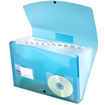 Viquel – Caja de índice con Rabat en Propyglass azul Viquel – Caja de índice con Rabat en Propyglass azul