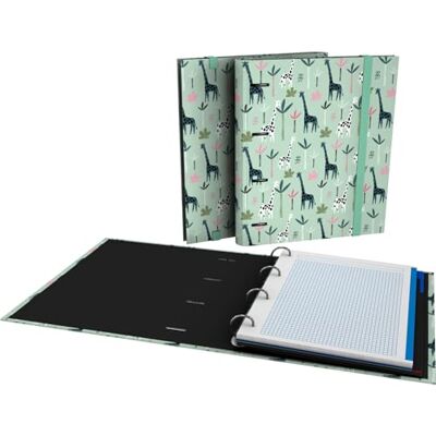 Grafoplas Archivador 4 Anillas con Recambio A4, Incluye 100 Hojas Cuadriculadas 5x5 90g Borde Color, Separadores, Sobre Transparente, Carpebook Jungle Bits & Bobs Pop Up Design, Lomo Ergonómico Grafoplas Archivador 4 Anillas con Recambio A4, Incluye 100 Hojas Cuadriculadas 5x5 90g Borde Color, Separadores, Sobre Transparente, Carpebook Jungle Bits & Bobs Pop Up Design, Lomo Ergonómico