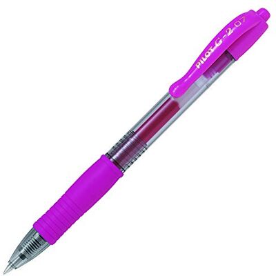 PILOT G207 Bolígrafo de bola retráctil, color rosa PILOT G207 Bolígrafo de bola retráctil, color rosa