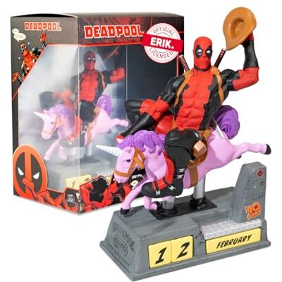 Grupo Erik Calendario perpetuo sobremesa Marvel Deadpool -Figura como Decoración habitación Calendario sobremesa Marvel : Regalos Merchandising Oficial Grupo Erik Calendario perpetuo sobremesa Marvel Deadpool -Figura como Decoración habitación Calendario sobremesa Marvel : Regalos Merchandising Oficial
