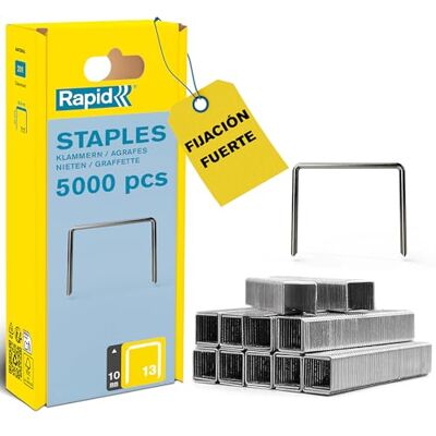 Rapid 5000 Grapas n.13/10, Acero Galvanizado, para Tapicería y Decoración Rapid 5000 Grapas n.13/10, Acero Galvanizado, para Tapicería y Decoración