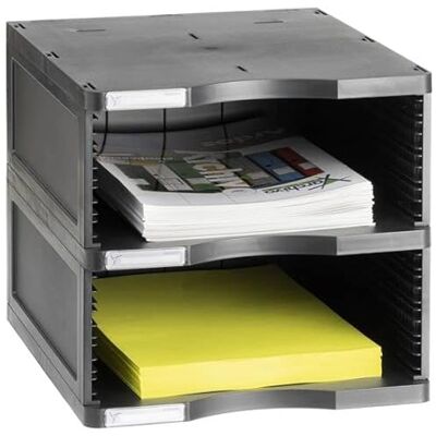 m-office Atenea Módulo Sostenible Jumbo Producto 100% Reciclado Y Reciclable Dos Compartimentos DIN A4 Compuesto por 1 Base Y 2 Alturas m-office Atenea Módulo Sostenible Jumbo Producto 100% Reciclado Y Reciclable Dos Compartimentos DIN A4 Compuesto por 1 Base Y 2 Alturas