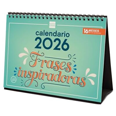 Finocam Calendario de sobremesa 2026 Mes Vista Enero Diciembre 2026 + Sep.- Dic. 2025 (4 meses) reducidos Calendario 2026 Imágenes Frases inspiradoras Español Finocam Calendario de sobremesa 2026 Mes Vista Enero Diciembre 2026 + Sep.- Dic. 2025 (4 meses) reducidos Calendario 2026 Imágenes Frases inspiradoras Español