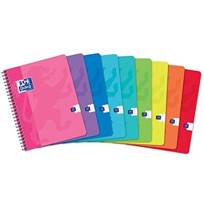 Oxford Lote de 60 cuadernos Color Life 17 x 22 cm grandes azulejos Seyès 100 páginas Encuadernación integral portada tarjeta, colores surtidos Oxford Lote de 60 cuadernos Color Life 17 x 22 cm grandes azulejos Seyès 100 páginas Encuadernación integral portada tarjeta, colores surtidos