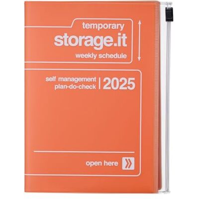 MARK'S(マークス) MARK'S Agenda de bolsillo 2024/2025 A6 vertical, almacenamiento, color naranja: de septiembre de 2024 a diciembre de 2025 MARK'S(マークス) MARK'S Agenda de bolsillo 2024/2025 A6 vertical, almacenamiento, color naranja: de septiembre de 2024 a diciembre de 2025