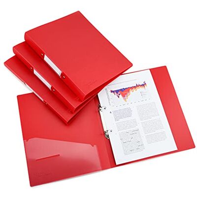Rapesco Carpeta Archivador 2 Anillas, A4, Rojo, 4 Unidades Rapesco Carpeta Archivador 2 Anillas, A4, Rojo, 4 Unidades