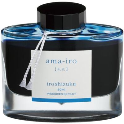 PILOT Iroshizuku Fountain Pen Ink 50 ml Bottle Ama-iro Sky Color PILOT Iroshizuku Fountain Pen Ink 50 ml Bottle Ama-iro Sky Color