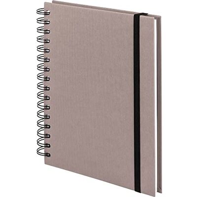 Rössler Papier S.O.H.O Wire-O Cuaderno de anillas con cinta elástica (A5, 160 páginas, 21,8 x 15,5 x 2 cm), color gris Rössler Papier S.O.H.O Wire-O Cuaderno de anillas con cinta elástica (A5, 160 páginas, 21,8 x 15,5 x 2 cm), color gris