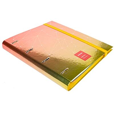 Grafoplas Carpeta 4 Anillas Troqueladas A4 con Recambio Cuadriculado 5x5 90g, Unequal Metallic Rojo, Incluye Separadores y Sobre Transparente, Acabado Metal, Carpebook Grafoplas Carpeta 4 Anillas Troqueladas A4 con Recambio Cuadriculado 5x5 90g, Unequal Metallic Rojo, Incluye Separadores y Sobre Transparente, Acabado Metal, Carpebook