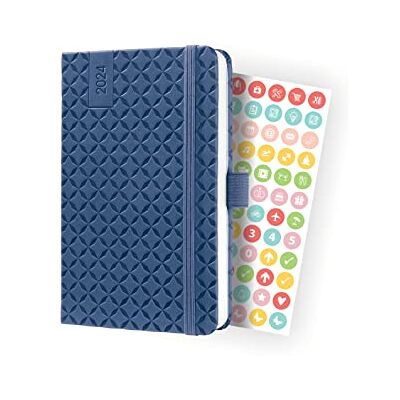 Sigel Jolie Agenda semanal 2024, tapa dura, 9,5 x 15 cm, 174 páginas, azul Sigel Jolie Agenda semanal 2024, tapa dura, 9,5 x 15 cm, 174 páginas, azul