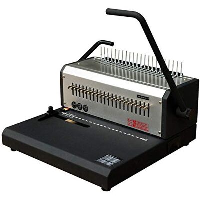 Pavo Encuadernadora Profesional HD de Peine, Sistema de Perforación 21 Agujeros, Capacidad hasta 400 Hojas, Perfora 25 Hojas, Encuadernadora de Oficina Resistente Pavo Encuadernadora Profesional HD de Peine, Sistema de Perforación 21 Agujeros, Capacidad hasta 400 Hojas, Perfora 25 Hojas, Encuadernadora de Oficina Resistente
