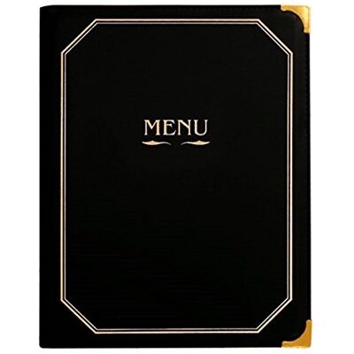 Garcia de Pou García de Pou Porta Menús 8 Fundas Din A4, 25.5 x 33 cm, Negro Garcia de Pou García de Pou Porta Menús 8 Fundas Din A4, 25.5 x 33 cm, Negro