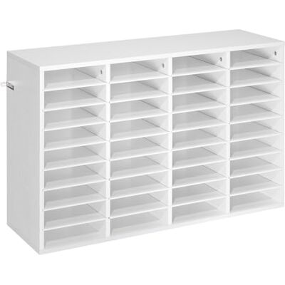 VEVOR Estante de Almacenamiento de Documentos 36 Compartimentos, Organizador de Archivos de Madera 95,7 x 30 x 60 cm, Clasificador de Literatura con Estantes Desmontables para Oficina, Aulas, Blanco VEVOR Estante de Almacenamiento de Documentos 36 Compartimentos, Organizador de Archivos de Madera 95,7 x 30 x 60 cm, Clasificador de Literatura con Estantes Desmontables para Oficina, Aulas, Blanco