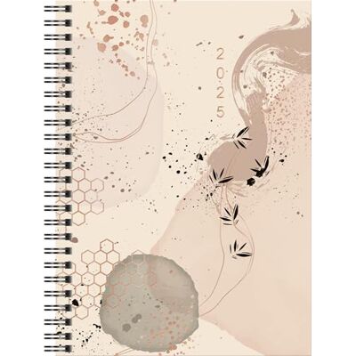 rido/idé Agenda de libro modelo Timing 1 (2025) "Abstract", 2 páginas = 1 semana, A5, 160 páginas, tapa gráfica, color beige rido/idé Agenda de libro modelo Timing 1 (2025) "Abstract", 2 páginas = 1 semana, A5, 160 páginas, tapa gráfica, color beige