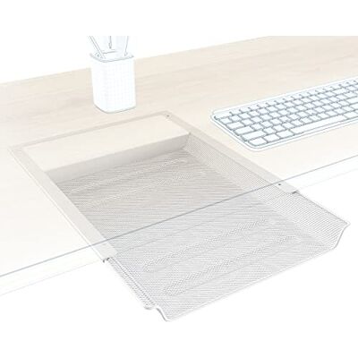 KD Essentials – Cajón para escritorio Blanco, almacena documentos A4 y suministros de oficina de forma discreta debajo del escritorio, cajón como organizador/soporte en la oficina KD Essentials – Cajón para escritorio Blanco, almacena documentos A4 y suministros de oficina de forma discreta debajo del escritorio, cajón como organizador/soporte en la oficina