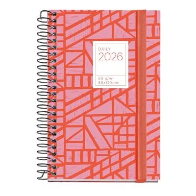 Miquelrius Agenda 2026 día por página, Pequeña y portátil (80 x 120 mm), Planificación diaria, Cubierta rígida cartón, Espiral, Cierre goma elástica, Papel 80 g/m², Español-EN-PT, Baden Miquelrius Agenda 2026 día por página, Pequeña y portátil (80 x 120 mm), Planificación diaria, Cubierta rígida cartón, Espiral, Cierre goma elástica, Papel 80 g/m², Español-EN-PT, Baden